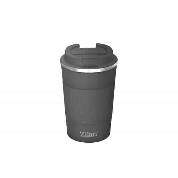 Cana termos pentru cafea, interior inox, capacitate 510ml, gri