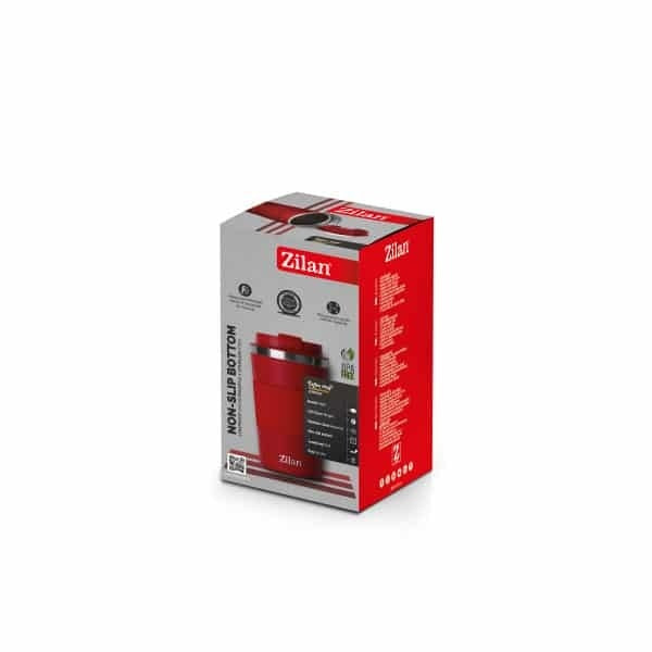Cana termos pentru cafea, interior inox, capacitate 510ml, rosie