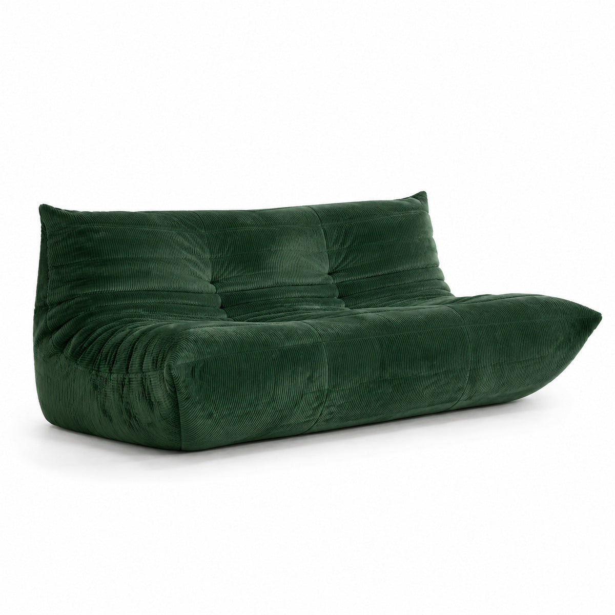 Canapea Modulară Extensibilă, Catifea, Verde – imagine principală
