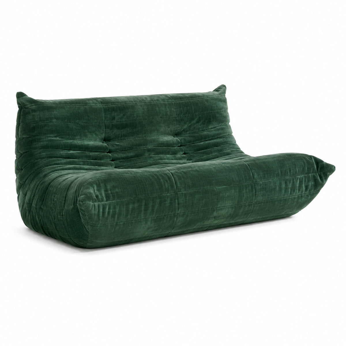 Canapea Modulară Extensibilă, Catifea, Verde – imagine principală