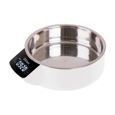 Cantar alimentar digital cu bol inox 900ml, capacitate 5 kg, ecran LCD alb