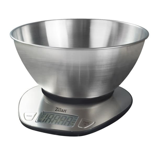 Cantar alimentar digital inox cu ecran LED si indicator baterie scazuta, capacitate 5 kg