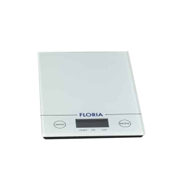 Cantar bucatarie digital din sticla, capacitate 5kg, afisaj LCD, alb