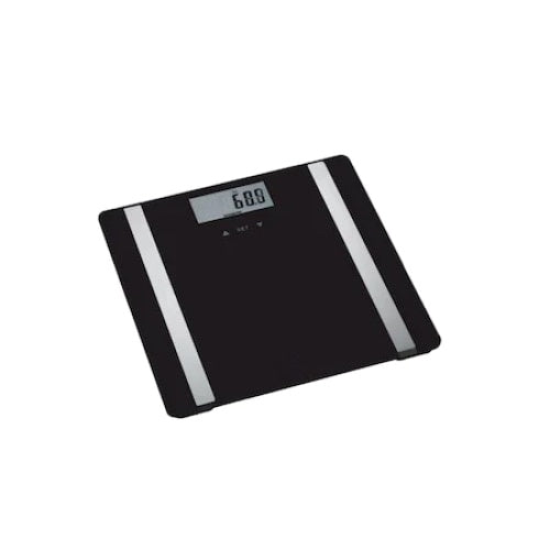 Cantar corporal, capacitate maxima de cantarire 180 kg, din sticla, oprire automata, negru