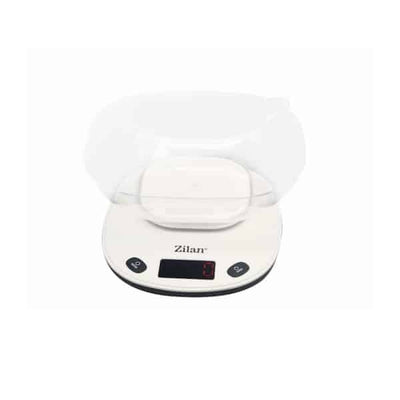 Cantar de bucatarie digital 5kg cu bol detasabil si ecran LCD alb