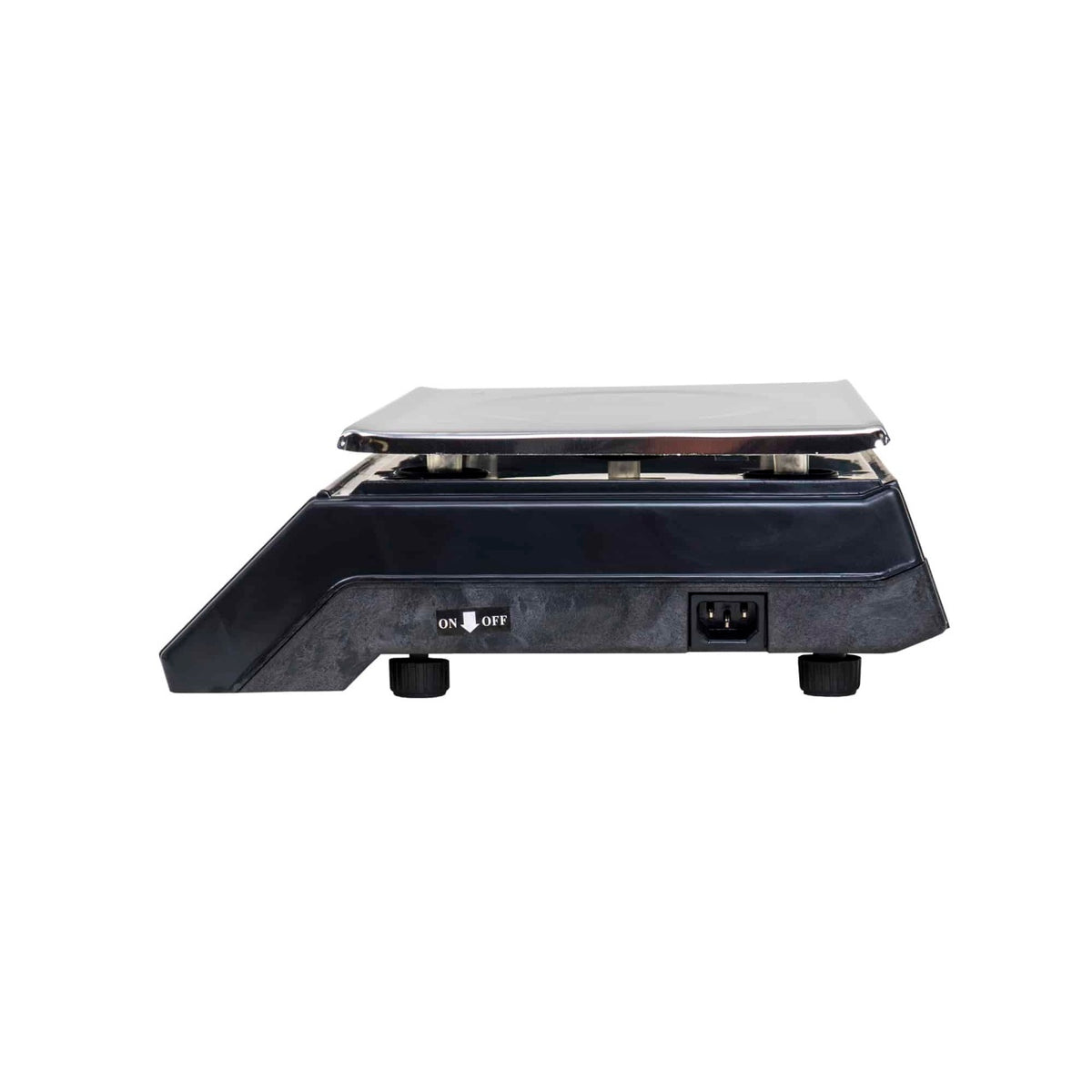 Cantar electronic 40 kg cu acumulator, platforma inox si afisaj dublu digital, negru