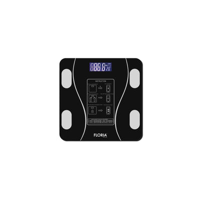 Cantar electronic de persoane, capacitate 180kg, sticla, negru, display LED