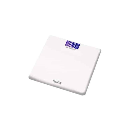 Cantar electronic de persoane din sticla, alb, capacitate 180 kg, precizie 50 g