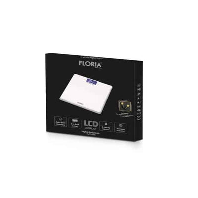 Cantar electronic de persoane din sticla, capacitate 180 kg, afisaj LED, alb