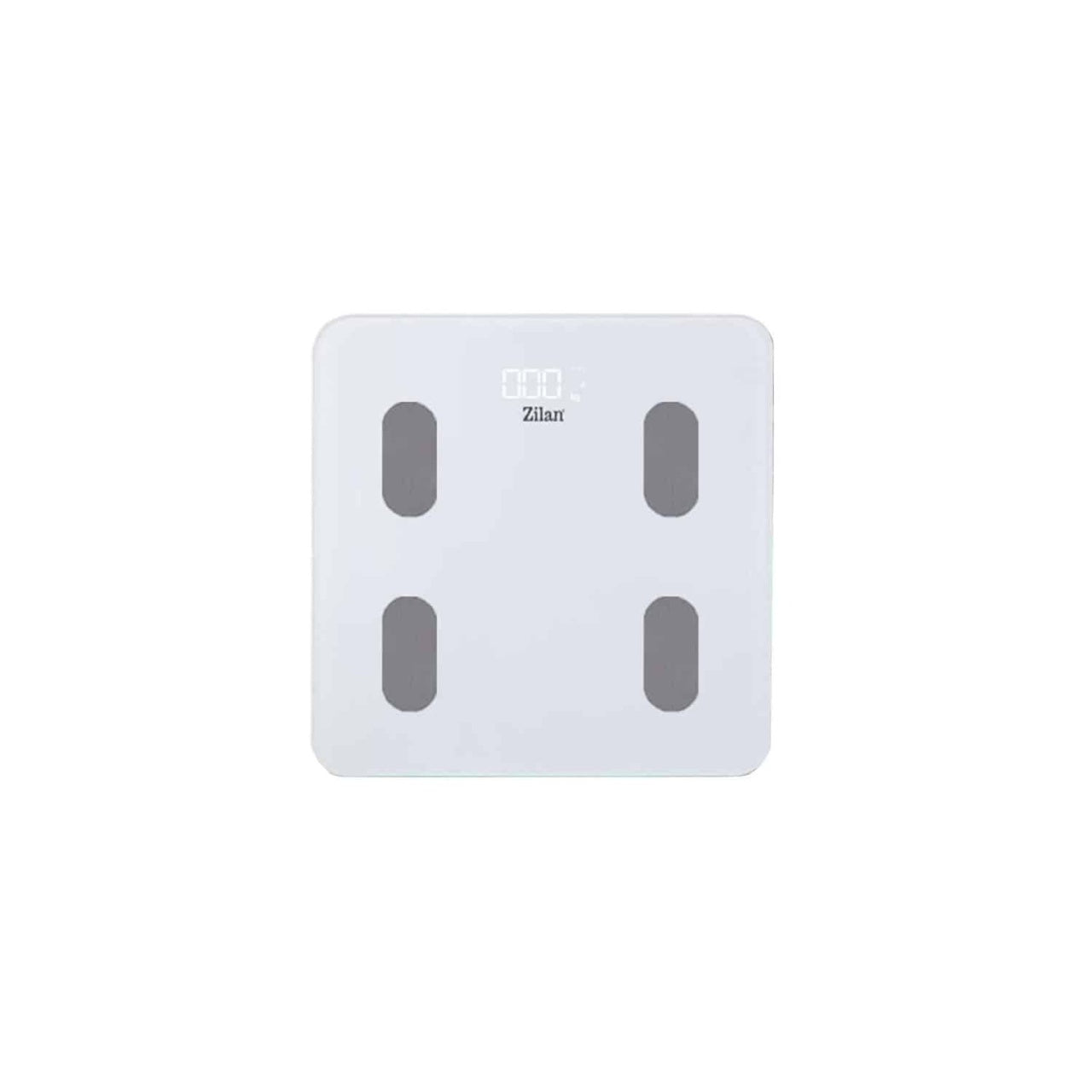 Cantar electronic de persoane din sticla, capacitate 180 kg, alb, display LED