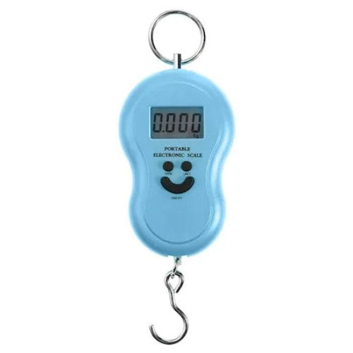 Cantar Electronic Portabil FOXMAG24, 50kg, Ecran LCD, Portabil, Sisteme de Atentionare pentru Greutate depasita sau Baterie descarcata, Albastru