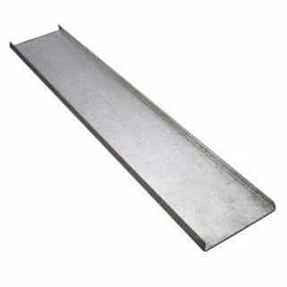 Capac metalic pentru jgheab, 100x10 mm, rezistent la intemperii, gri