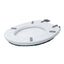 Capac WC alb cu burete, latime 340 mm, sistem inchidere standard