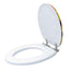 Capac WC alb cu burete, latime 340 mm, sistem inchidere standard