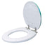 Capac WC alb cu burete, latime 340 mm, sistem inchidere standard