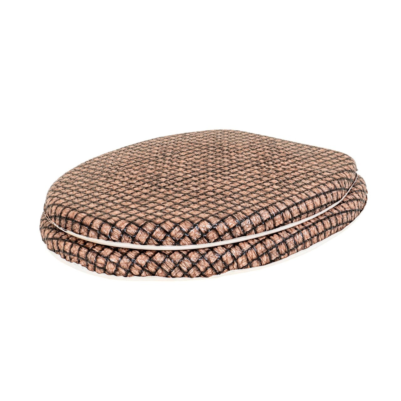 Capac WC clasic cu burete din spuma, model cu imprimeu, 34x40x6 cm