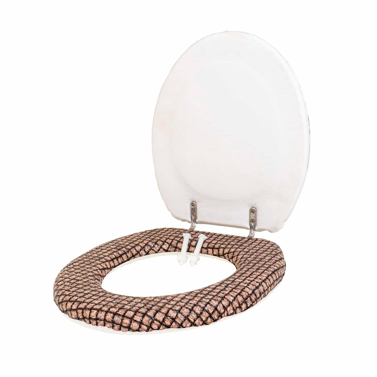 Capac WC clasic cu burete din spuma, model cu imprimeu, 34x40x6 cm