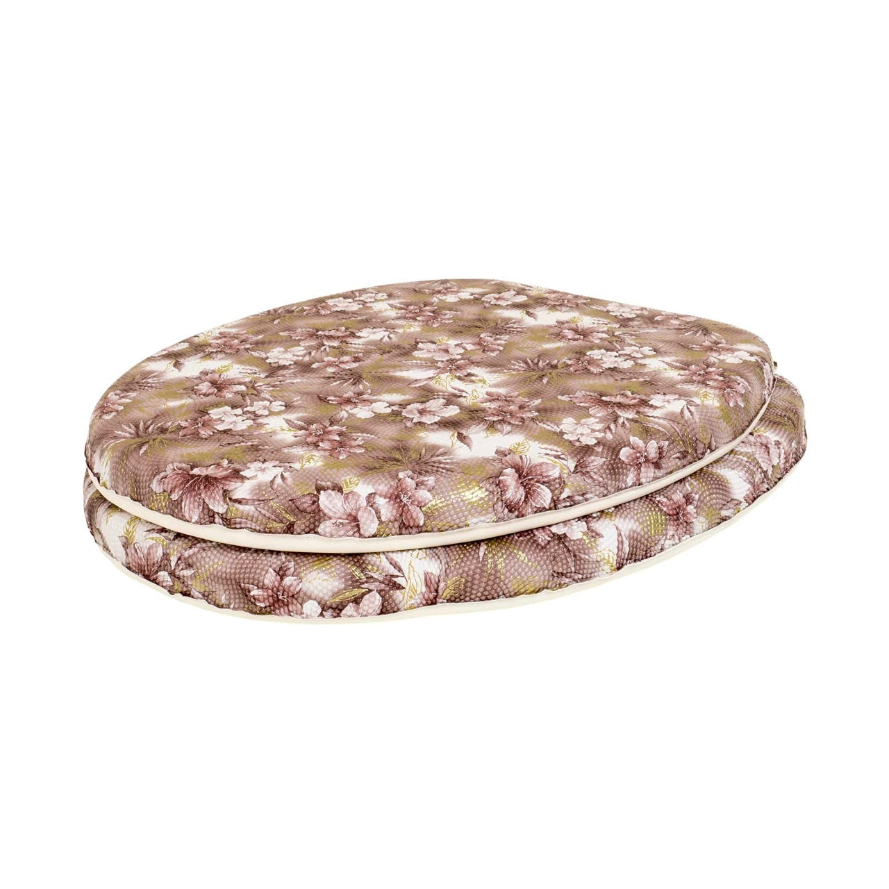 Capac WC clasic cu burete din spuma, model imprimat, 34x40x6 cm