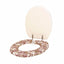 Capac WC clasic cu burete din spuma, model imprimat, 34x40x6 cm
