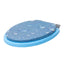 Capac WC cu burete albastru, latime 340 mm, inchidere standard