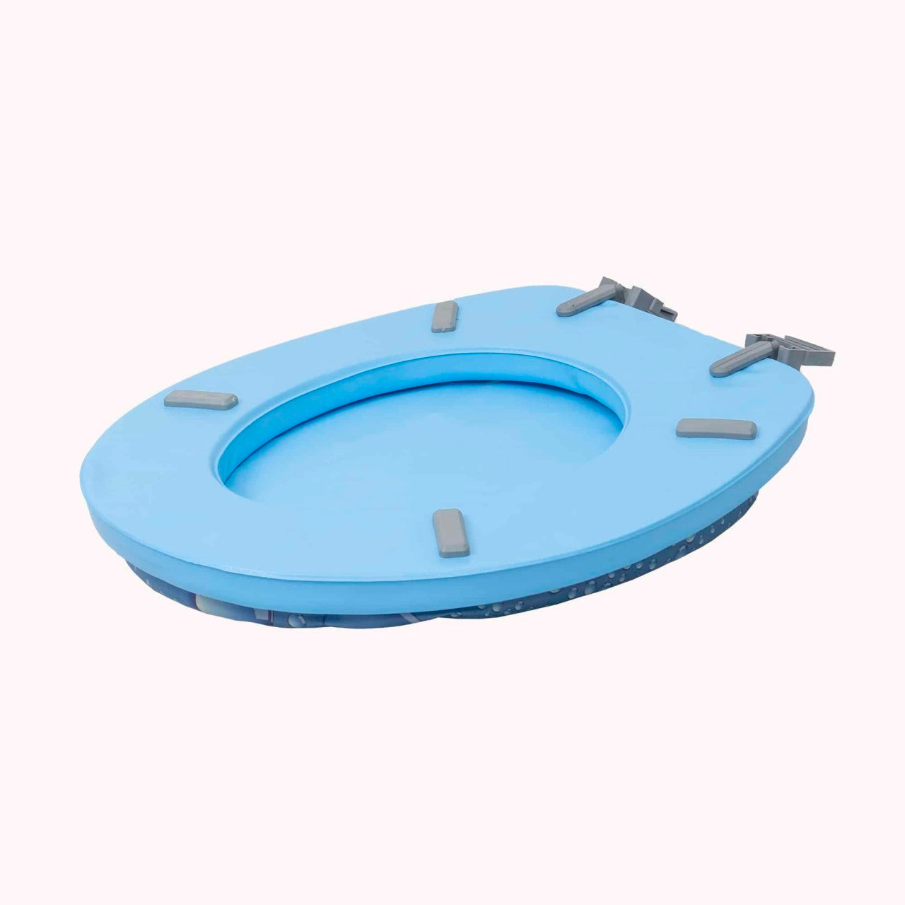 Capac WC cu burete albastru, latime 340 mm, inchidere standard