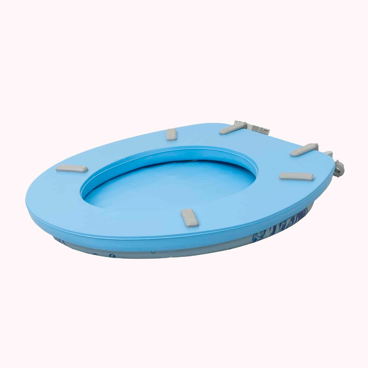 Capac WC cu burete albastru, latime 340 mm, sistem inchidere standard