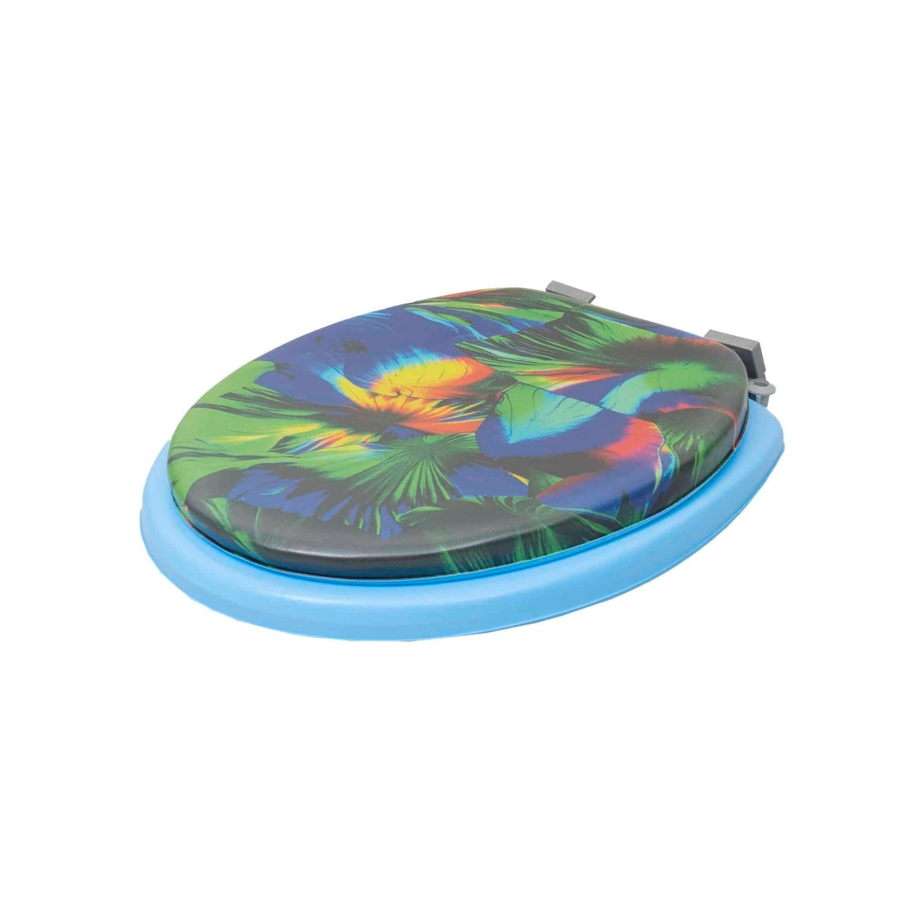 Capac WC cu burete albastru, latime 340 mm, sistem inchidere standard