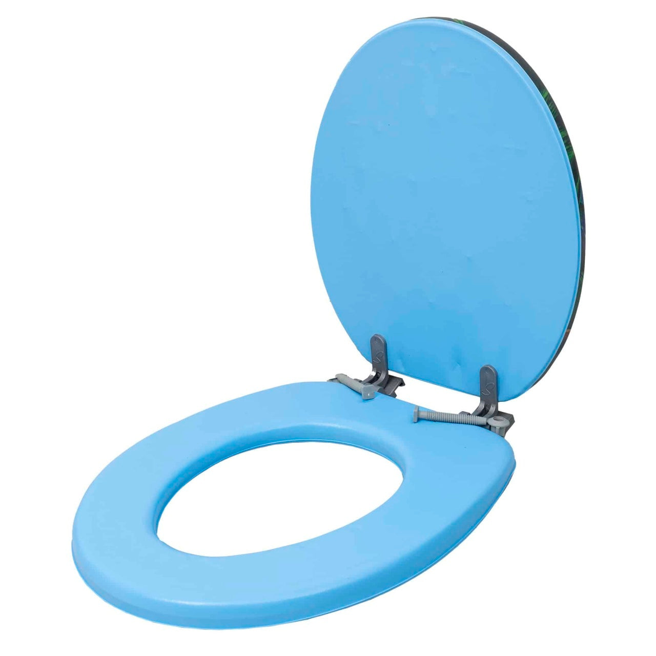 Capac WC cu burete albastru, latime 340 mm, sistem inchidere standard