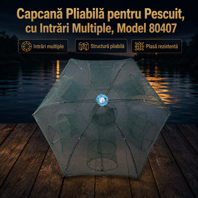 Capcană Pliabilă pentru Pescuit, cu Intrări Multiple, Model 80407 – imagine principală promoțională