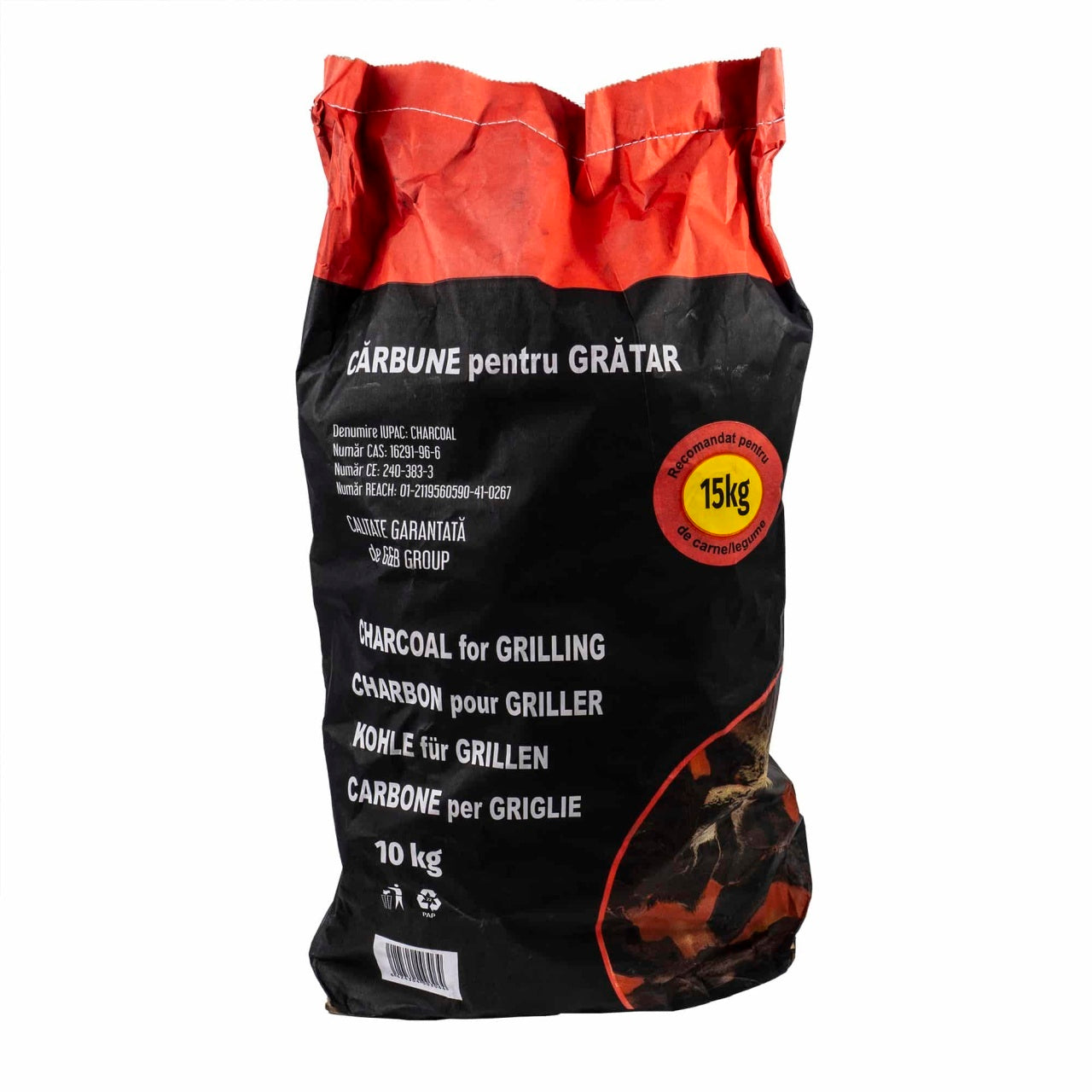 Carbune pentru gratar 10 kg, lemn de esenta tare, gust natural