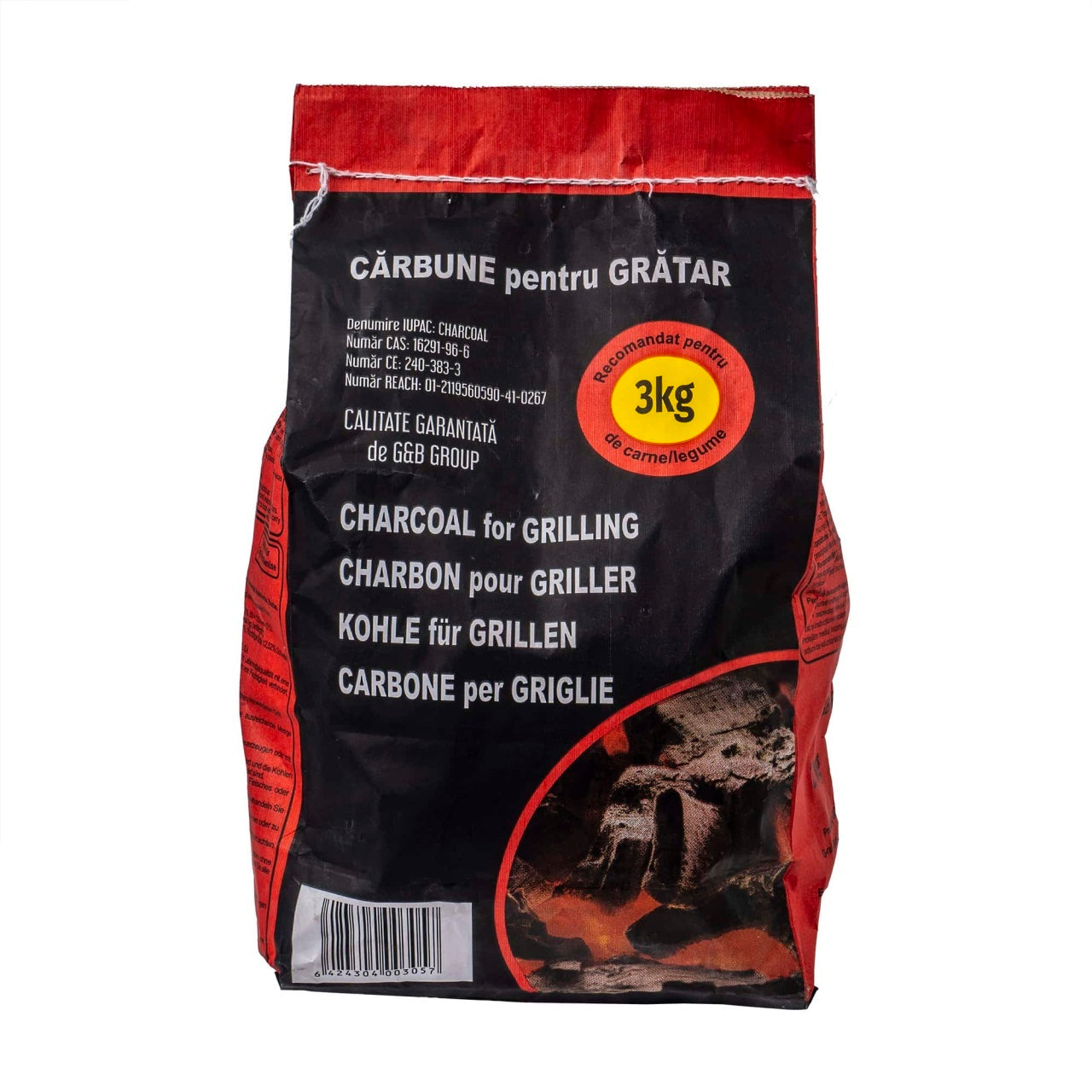 Carbune pentru gratar 2 kg, lemn de esenta tare, calitate inalta