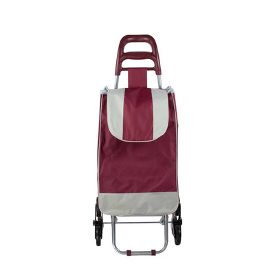 Carucior cumparaturi cu 6 roti si cadru metalic, sac impermeabil 58x21x33 cm