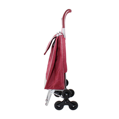 Carucior cumparaturi cu 6 roti si cadru metalic, sac impermeabil 58x21x33 cm