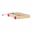 Carucior din lemn cu 24 cuburi colorate, dimensiuni 32x22x5 cm