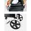 Carucior pentru cumparaturi, cu cadru din metal, 2 roti mari, pliabil, pentru maxim 25 kg, cu 2 buzunare laterale, negru