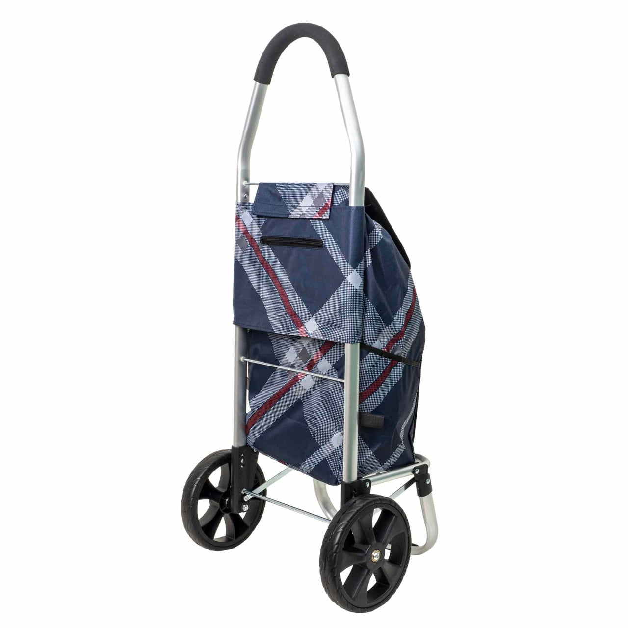 Carucior pentru cumparaturi cu cadru metalic, capacitate 25kg, albastru
