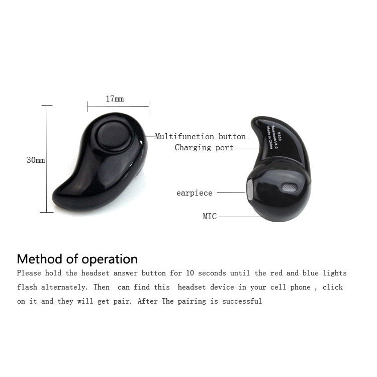 Casca Bluetooth Mini (negru)