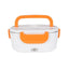 Caserola FOXMAG24 Pentru Mancare cu Incalzire Electrica, 2 Compartimente, 1,05L, 40W, Alb/Portocaliu