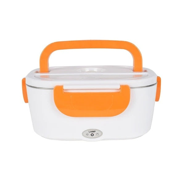Caserola FOXMAG24 Pentru Mancare cu Incalzire Electrica, 2 Compartimente, 1,05L, 40W, Alb/Portocaliu