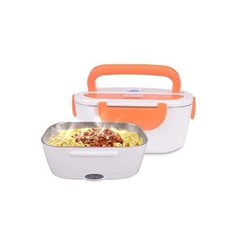 Caserola FOXMAG24 Pentru Mancare cu Incalzire Electrica, 2 Compartimente, 1,05L, 40W, Alb/Portocaliu