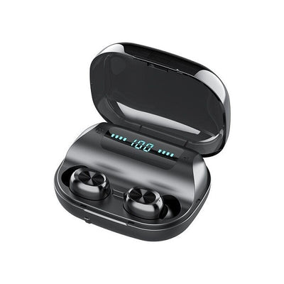 Casti Bluetooth Wireless Magphone, Bluetooth 5.0, Audio In-Ear, Handsfree, Compatibile Android & iOS, Negru, TWS-10