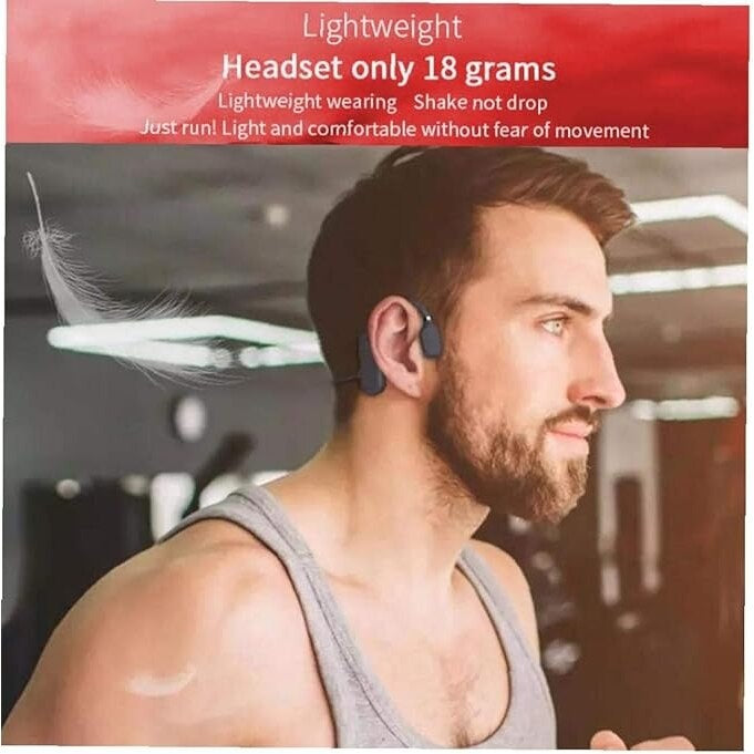 Casti cu conductie osoasa, conexiune Bluetooth, cu membrana ecologica, din plastic rezistent, rezistente la apa, negru