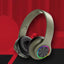 Casti fara fir, conexiune Bluetooth, cu lumini multicolore, pliabile, universale pentru telefoane mobile, verde