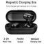 Casti FOXMAG24, blutooth 5.0 cu anulare a zgomotului, touch control, rezistent la transpiratie, HiFi 3D stereo sunet, microfon, negru