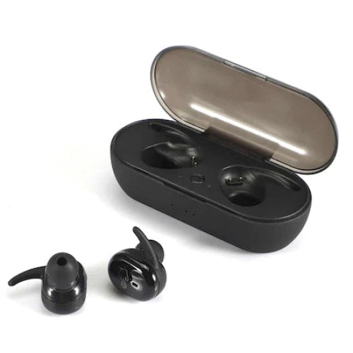 Casti FOXMAG24, blutooth 5.0 cu anulare a zgomotului, touch control, rezistent la transpiratie, HiFi 3D stereo sunet, microfon, negru