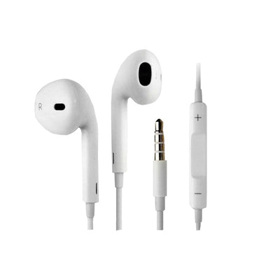 Casti In ear cu microfon, conexiune Jack 3.5 mm, sunet clar si baza puternica, design ergonomic si confortabil, control integrat pentru apeluri si muzica, alb