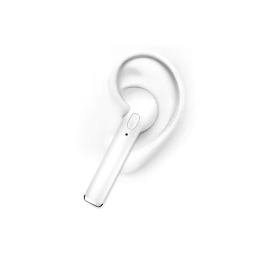 Casti wireless I9s, cu microfon incorporat, control volum, incarcare rapida, bluethooth, carcasa de incarcare, alb