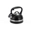 Ceainic inox cu fluier capacitate 3L, culoare neagra, compatibil gaz, electric, inductie