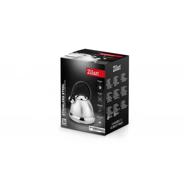 Ceainic otel inoxidabil cu fluier, capacitate 3.5L, compatibil gaz si inductie