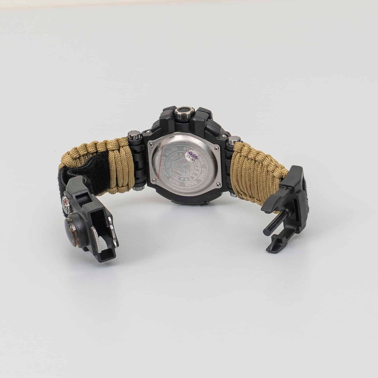 Ceas barbatesc multifunctional cu LED, busola, termometru si rezistent la apa